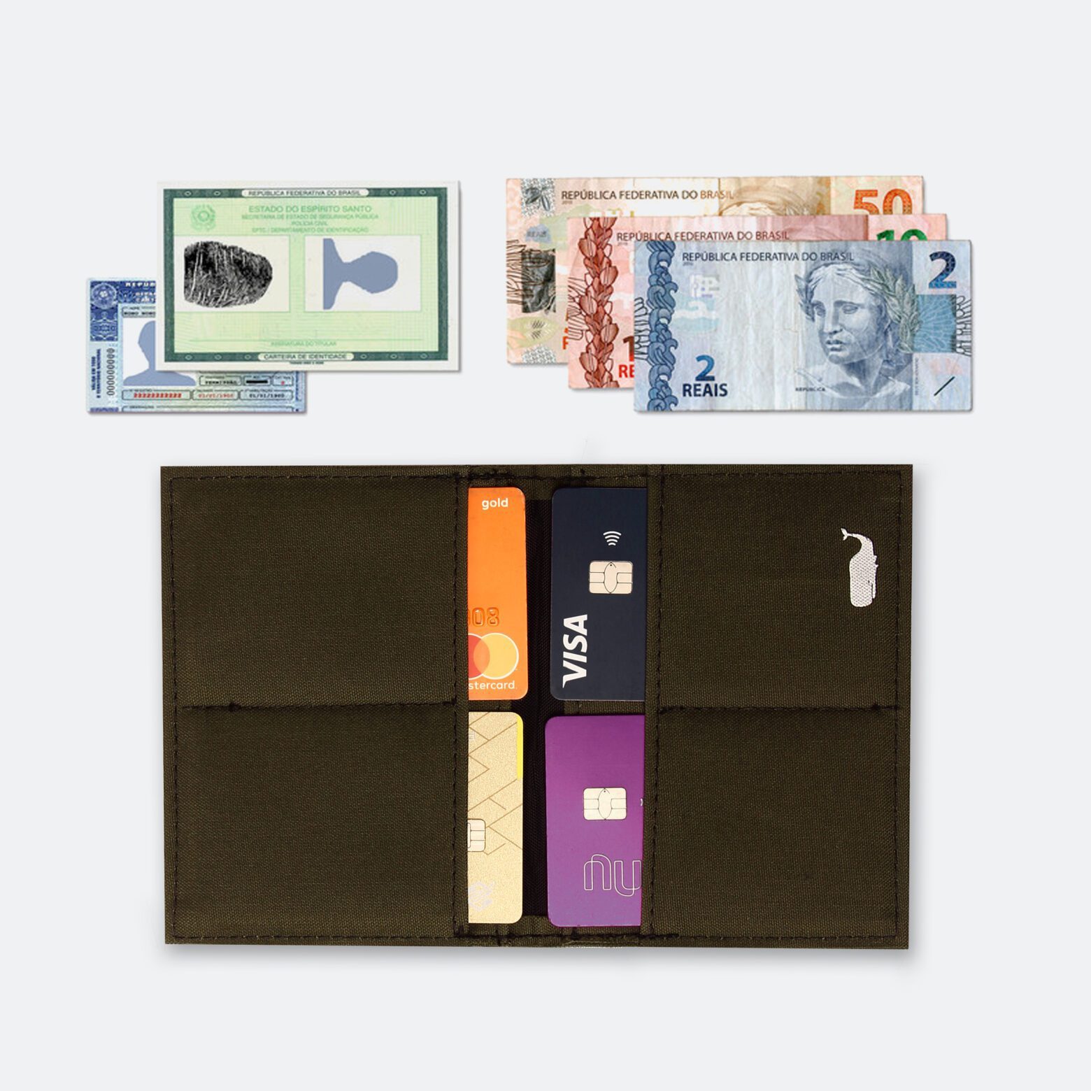 Carteira Slim Verde Musgo 6